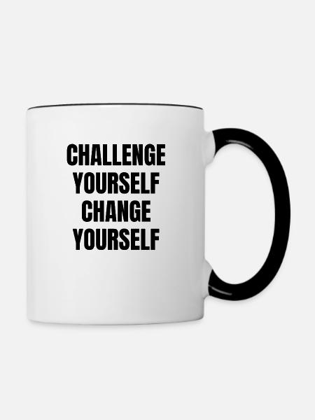 Challenge - Tasse zweifarbig - Weiß/Schwarz