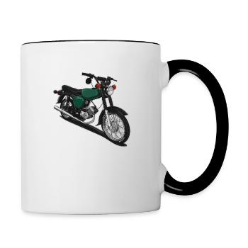 S51 (vert) // Illustration - Mug contrasté - blanc/noir - Droite
