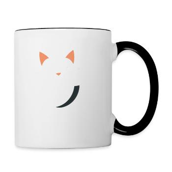 Café Kitty - Tasse zweifarbig - Weiß/Schwarz - Rechts