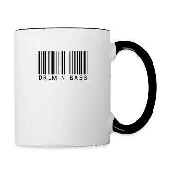 Drum and Bass shirt - Tasse zweifarbig - Weiß/Schwarz - Rechts
