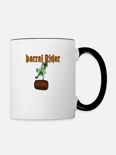 Fass-Fahrer - Tasse zweifarbig - Weiß/Schwarz