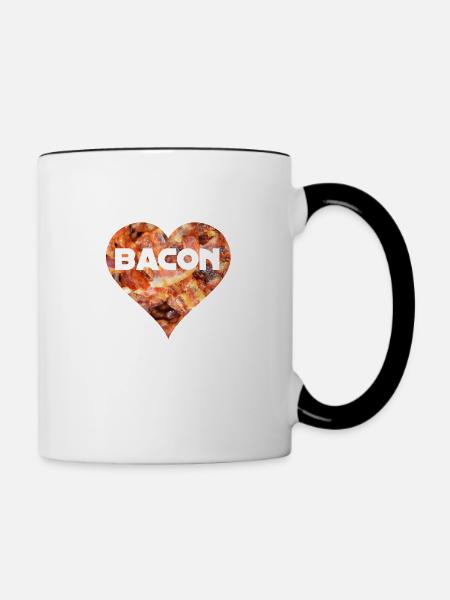 I LOVE BACON - Tasse zweifarbig - Weiß/Schwarz