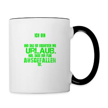 Editors cut profession film saying funny - Contrasting Mug - white/black - Right