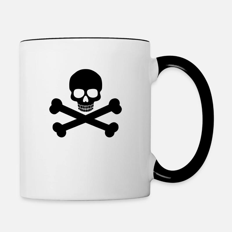 Skull and Bones - Mug contrasté - blanc/noir