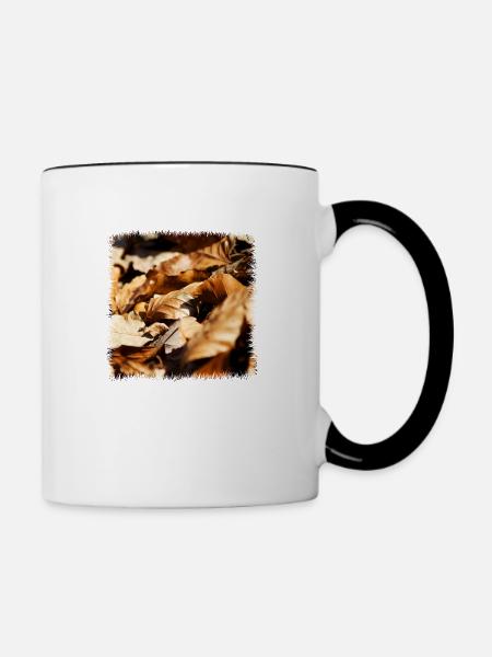Leaf - Tasse zweifarbig - Weiß/Schwarz