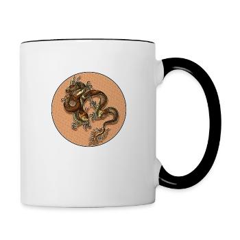 Dragon - Tasse zweifarbig - Weiß/Schwarz - Rechts