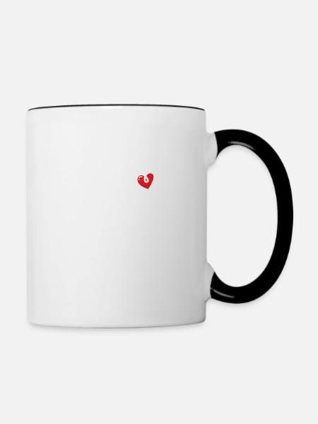 Hygge Heart Cozy Relax Geschenkidee - Tasse zweifarbig - Weiß/Schwarz