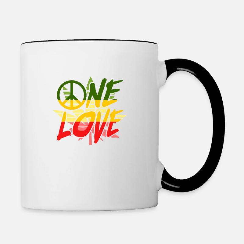 One Love - Mug contrasté - blanc/noir