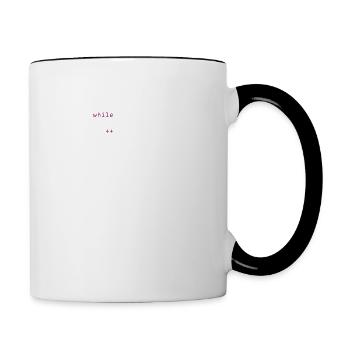 Lebendiger Code - Tasse zweifarbig - Weiß/Schwarz - Rechts