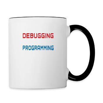 Debugging programming - Contrasting Mug - white/black - Right
