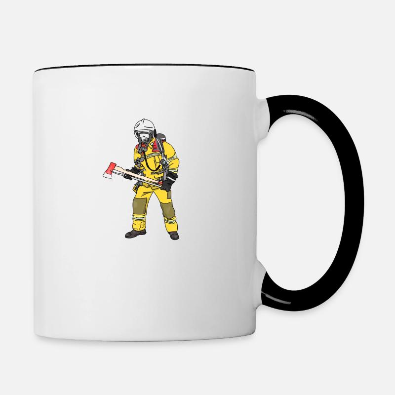 Firefighter Firefighter Firefighter - Contrasting Mug - white/black