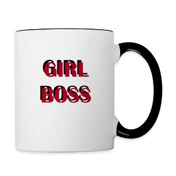Mädchen - Tasse zweifarbig - Weiß/Schwarz - Rechts