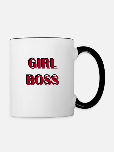Mädchen - Tasse zweifarbig - Weiß/Schwarz