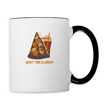 What Time Is Lunch? - Contrasting Mug - white/black - Right