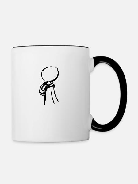 Junge Figur - Tasse zweifarbig - Weiß/Schwarz