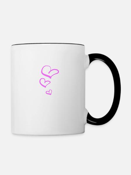 herzen herz - Tasse zweifarbig - Weiß/Schwarz