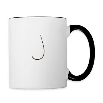 Buchstabe Wort - Tasse zweifarbig - Weiß/Schwarz - Rechts