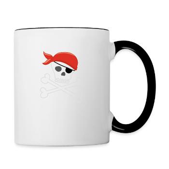 PIRATE - Tasse zweifarbig - Weiß/Schwarz - Rechts