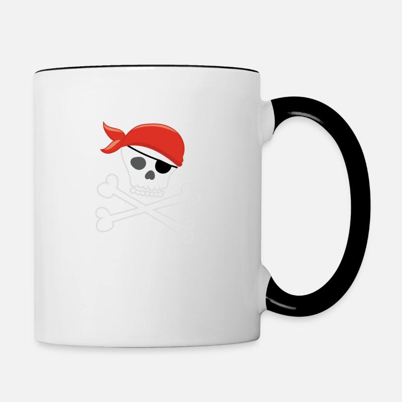 PIRATE - Tasse zweifarbig - Weiß/Schwarz