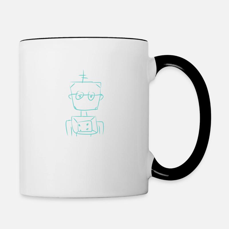 Roboter Technik - Tasse zweifarbig - Weiß/Schwarz