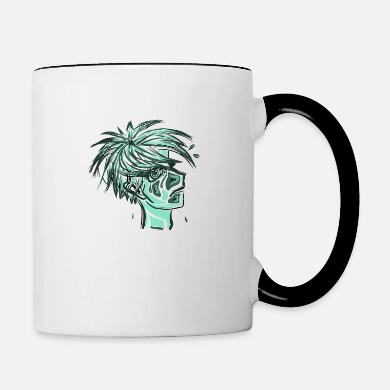 Manga Junge - Tasse zweifarbig - Weiß/Schwarz