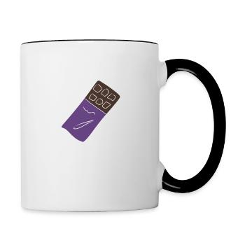 chocolat chocolat - Mug contrasté - blanc/noir - Droite