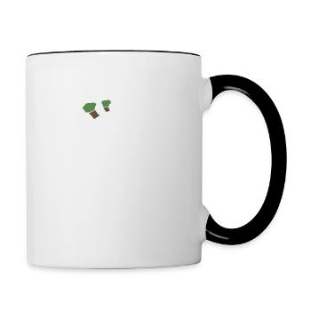 welt kugel - Tasse zweifarbig - Weiß/Schwarz - Rechts