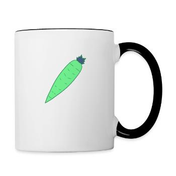carrot vegetables - Contrasting Mug - white/black - Right