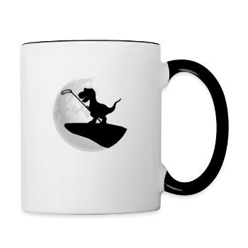 floorball floorball-dino unihockeyTRex unihoc - Contrasting Mug - white/black - Right