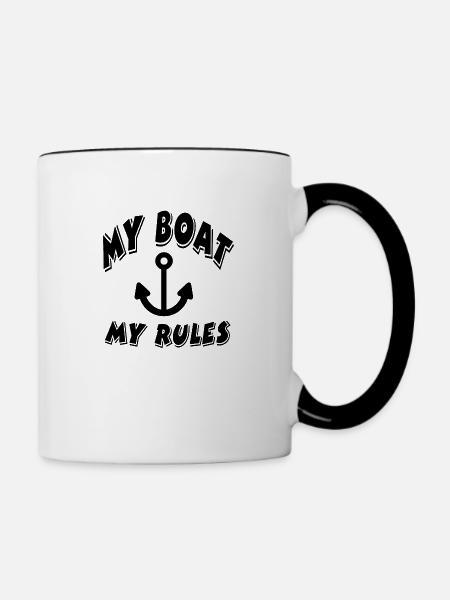 Boot - Tasse zweifarbig - Weiß/Schwarz