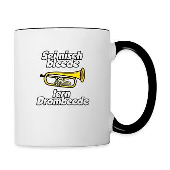 Sei nisch bleede - Tasse zweifarbig - Weiß/Schwarz - Rechts