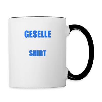 Gesellenbrief Abschluss Geselle 2022 - Tasse zweifarbig - Weiß/Schwarz - Rechts