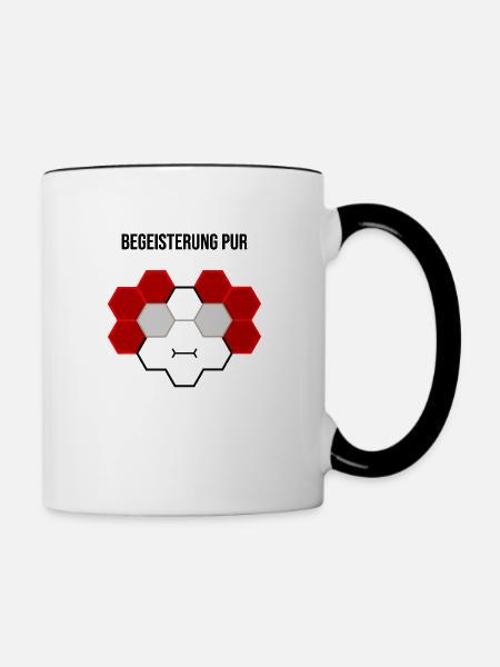 Begeisterung pur - Tasse zweifarbig - Weiß/Schwarz