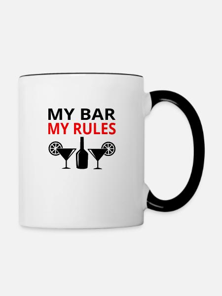 Bar - Tasse zweifarbig - Weiß/Schwarz