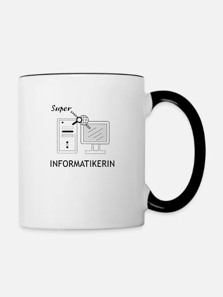 Super Informatikerin - Tasse zweifarbig - Weiß/Schwarz