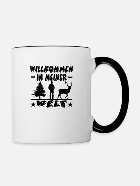 Jäger - Tasse zweifarbig - Weiß/Schwarz