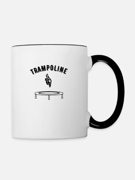 Trampolin - Tasse zweifarbig - Weiß/Schwarz