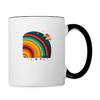 ARC-EN-CIEL - Mug contrasté - blanc/noir - Droite
