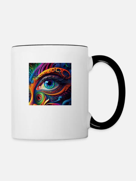 TRIPPY AUGE - Tasse zweifarbig - Weiß/Schwarz
