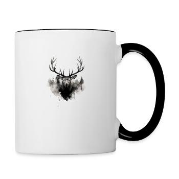Deer - Contrasting Mug - white/black - Right
