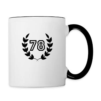 78e anniversaire-idée cadeau 78 ans - Mug contrasté - blanc/noir - Droite