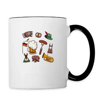 -Elemente - Tasse zweifarbig - Weiß/Schwarz - Rechts