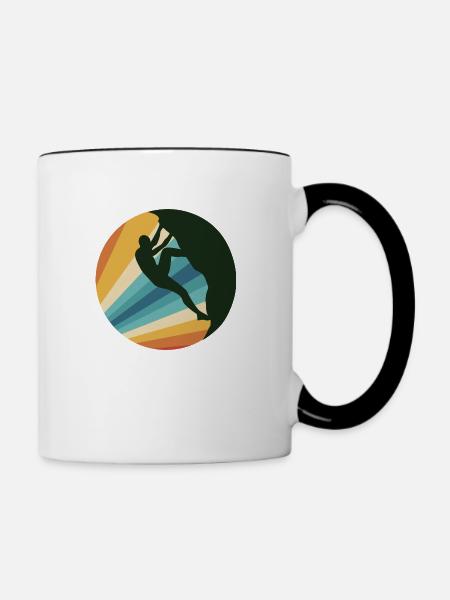 Rock Climbing - Tasse zweifarbig - Weiß/Schwarz