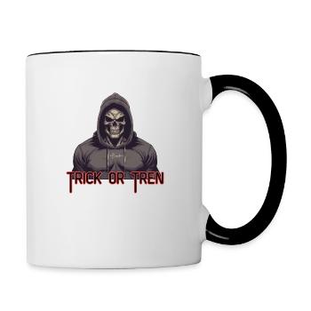 Trick or Tren - Tasse zweifarbig - Weiß/Schwarz - Rechts