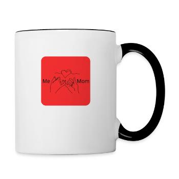 Chère maman, - Mug contrasté - blanc/noir - Droite