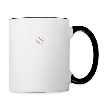 Baseball-Kranz - Tasse zweifarbig - Weiß/Schwarz - Rechts