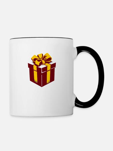 Ich bin Dein Geschenk - Tasse zweifarbig - Weiß/Schwarz