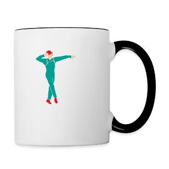Step By Step To The Tap Beats Tap Dance Tap Dancer - Contrasting Mug - white/black - Right