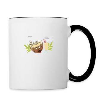 Until The Coquito Runs Out Puerto Rican Coconut R - Contrasting Mug - white/black - Right