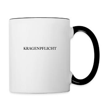KRAGENPFLICHT - Tasse zweifarbig - Weiß/Schwarz - Rechts